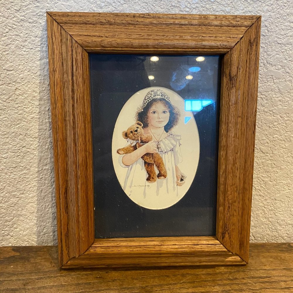 Little Girl with Bear Print